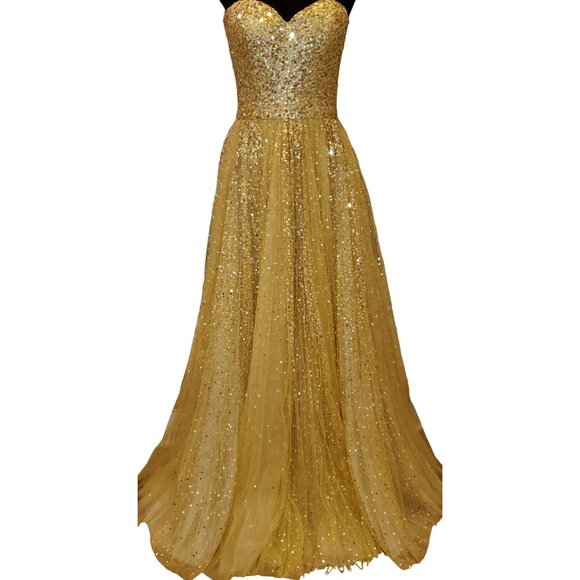 Wow Luxurious Couture Designer Evening Party Prom Glamorous Ballgown Gown Dress - Picture 3 of 16